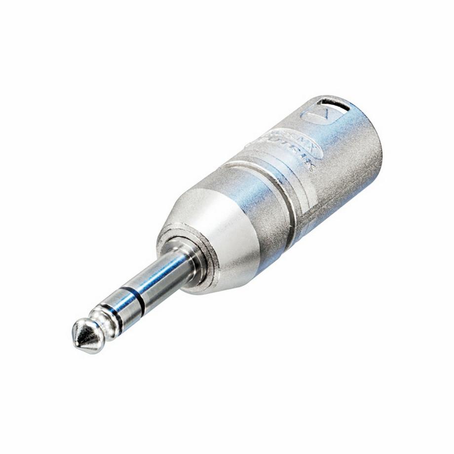 Adaptateur XLR XLR 3p mâle - 6,35 mm, mâle Argent