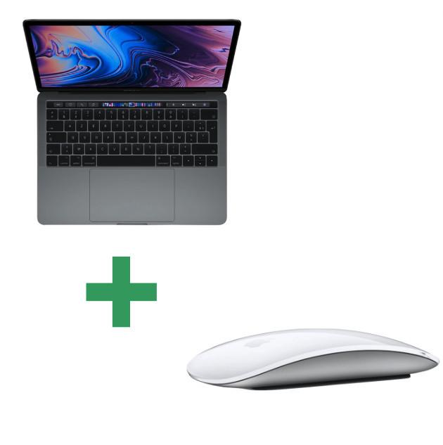 Apple  Refurbished MacBook Pro Touch Bar 13" 2018 Core i5 2,3 Ghz 16 Gb 256 Gb SSD Space Grau + Apple Magic Mouse 2 Kabellose Maus - Weiß 