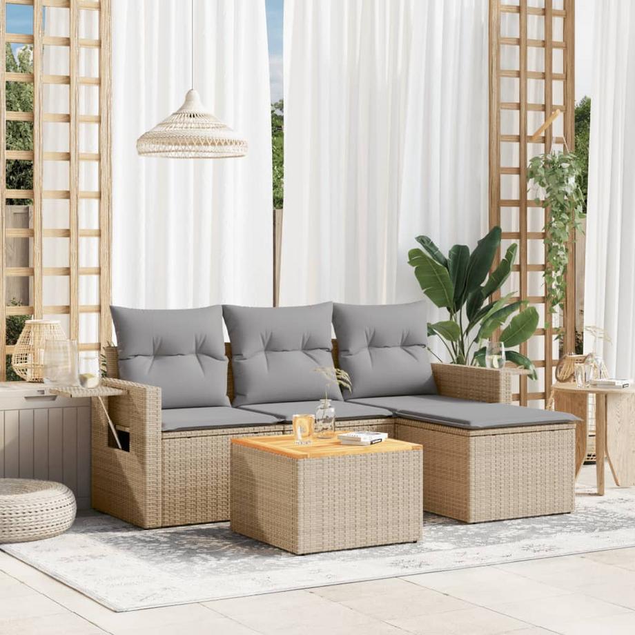 VidaXL Ensemble de canapés de jardin rotin synthétique  
