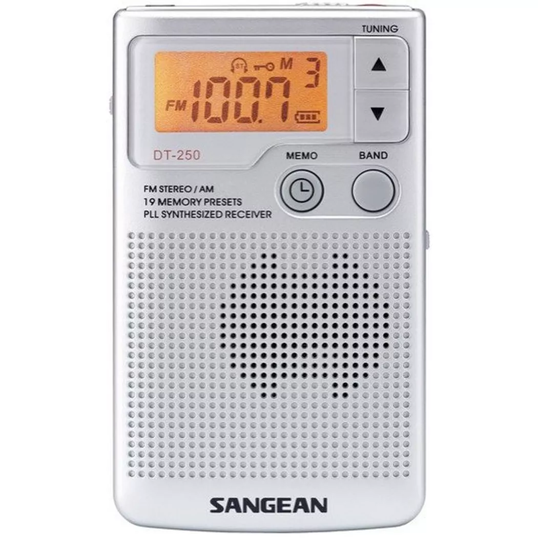 Sangean Pocket 250 Taschenradio UKW, MW Silber