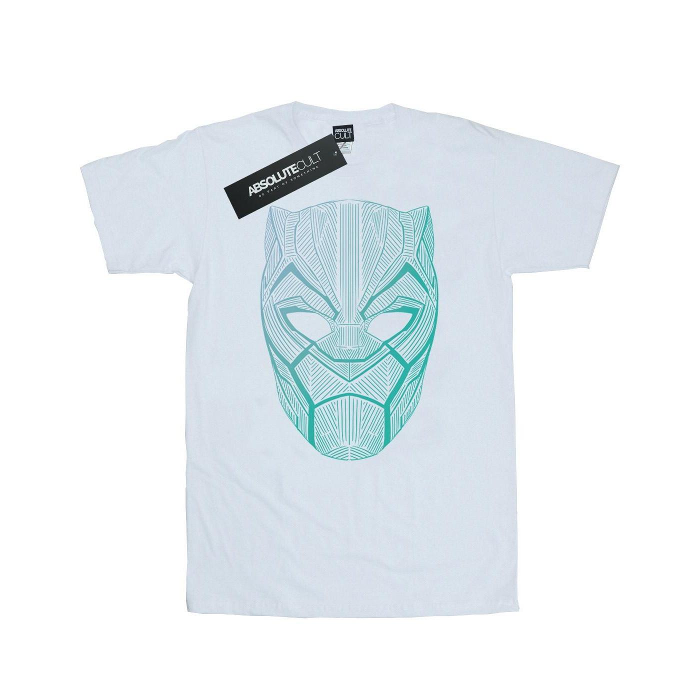 Image of Black Panther Tribal Mask Tshirt Herren Weiss S