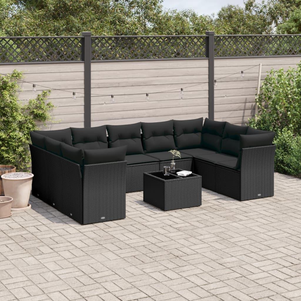 VidaXL set divano da giardino Polirattan  