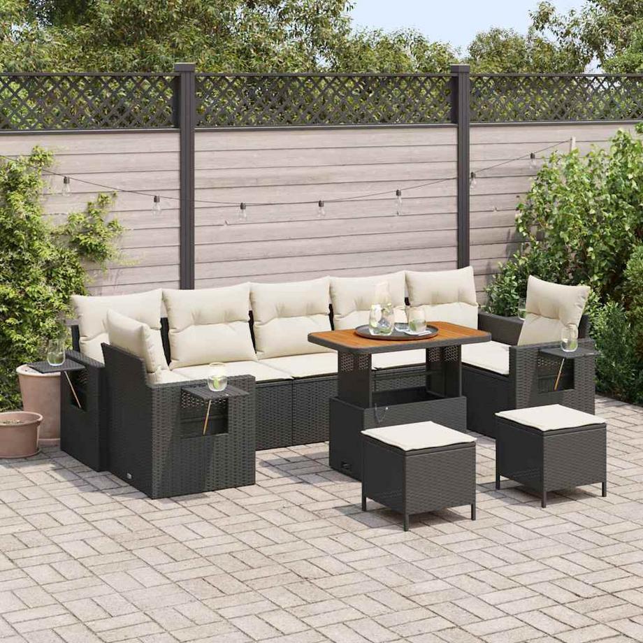 VidaXL Ensemble de meubles de jardin poly rattan  