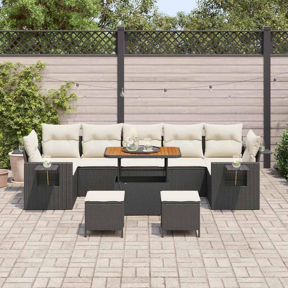 VidaXL Ensemble de meubles de jardin poly rattan  