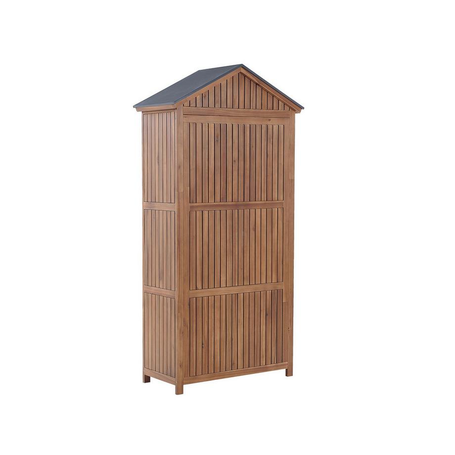 Beliani Armoire de jardin en Acacia Traditionnel SAVOCA  