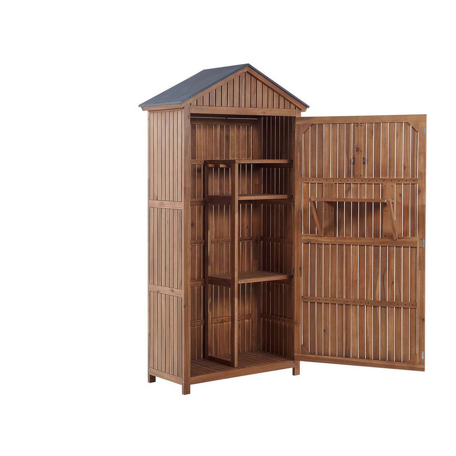 Beliani Armoire de jardin en Acacia Traditionnel SAVOCA  