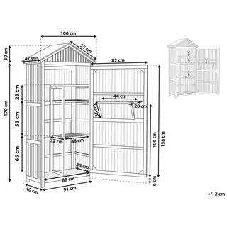 Beliani Gartenschrank aus Akazienholz Klassisch SAVOCA  