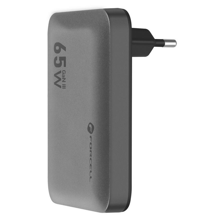 Forcell  Chargeur 65W GaN 2 USB-C + USB Forcell 
