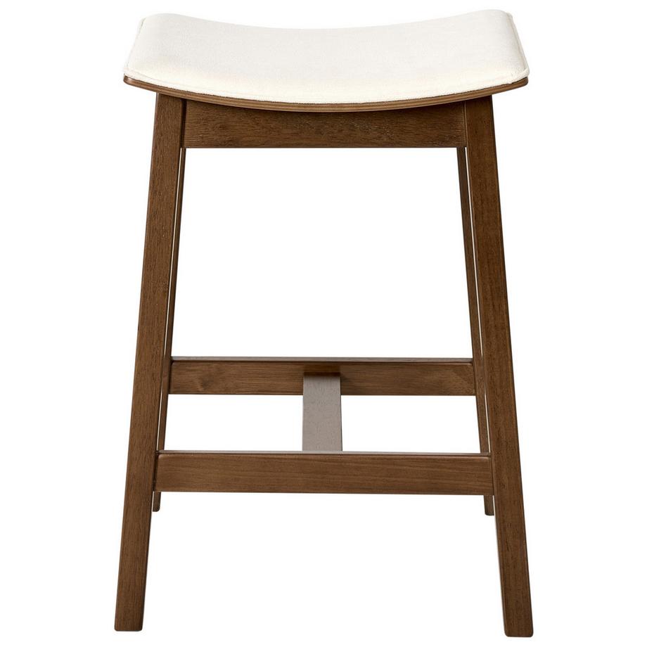 Beliani Lot de 2 tabourets de bar en Bois d'hévéa  DIXON  