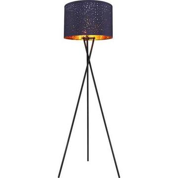 Lampadaire Waiho métal noir bleu 1xE27