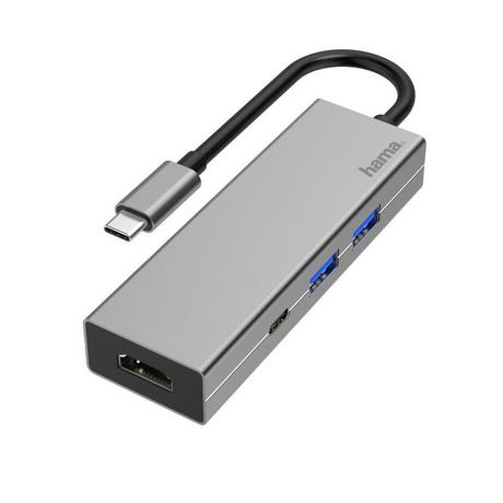 hama  HUB USB Type C 3.1 / 2 porte USB A 3.0 - 1 porta USB Type C - HDMI, Power Delivery 