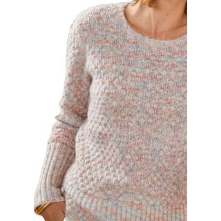 Damart  Pull maille multicolore col rond, manches longues. 