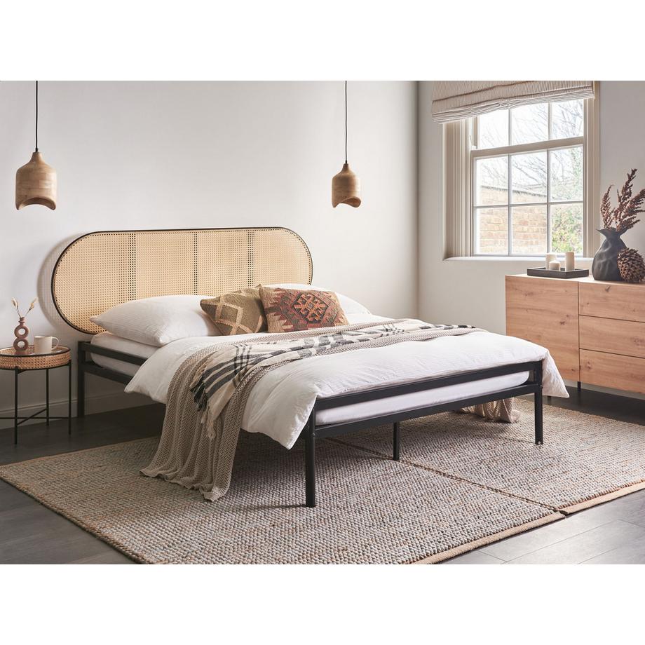 Beliani Lit avec sommier en Métal  BOULIN  