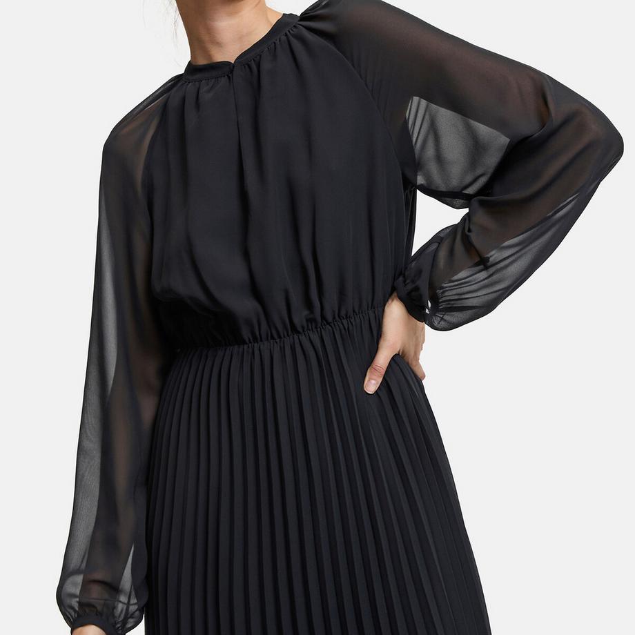 La Redoute Collections Langes Kleid mit langen Ärmeln und Rundhalsausschnitt  