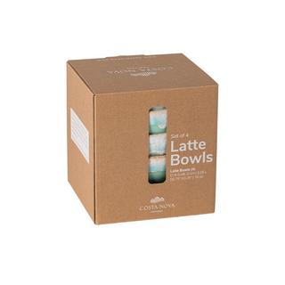 Northix Lattebowl 4 pezzi Aqua  