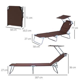 Outsunny Chaise longue  