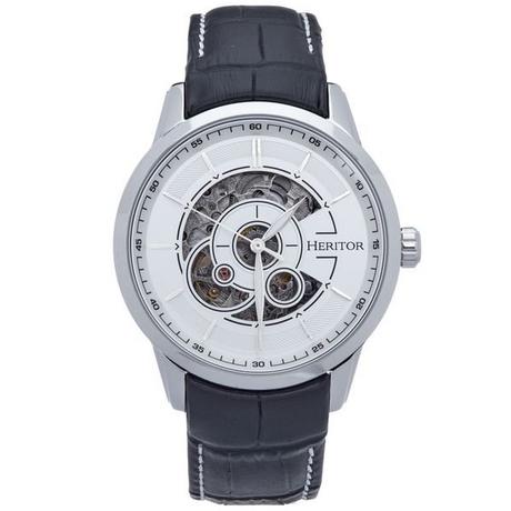 Heritor Automatic  Montre automatique Heritor Davies semi-squelettique avec bracelet en cuir 