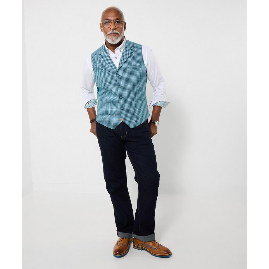 Joe Browns Gilet à Carreaux avec Col Revers  