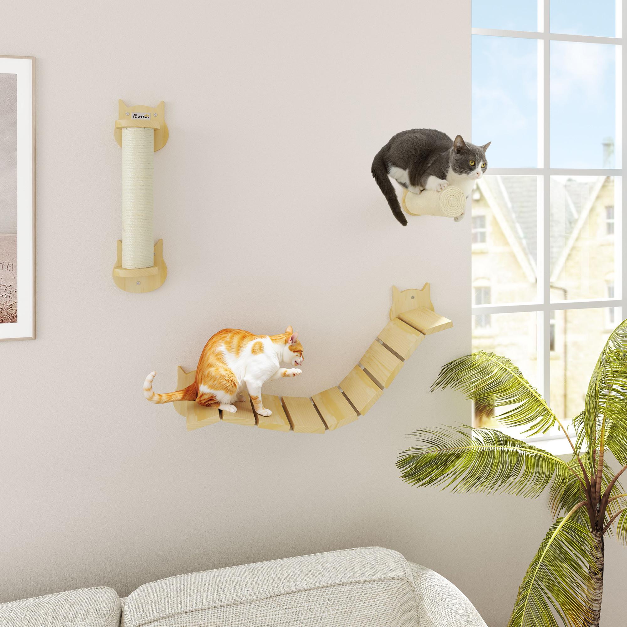 PawHut  Katzen Kletterwand 