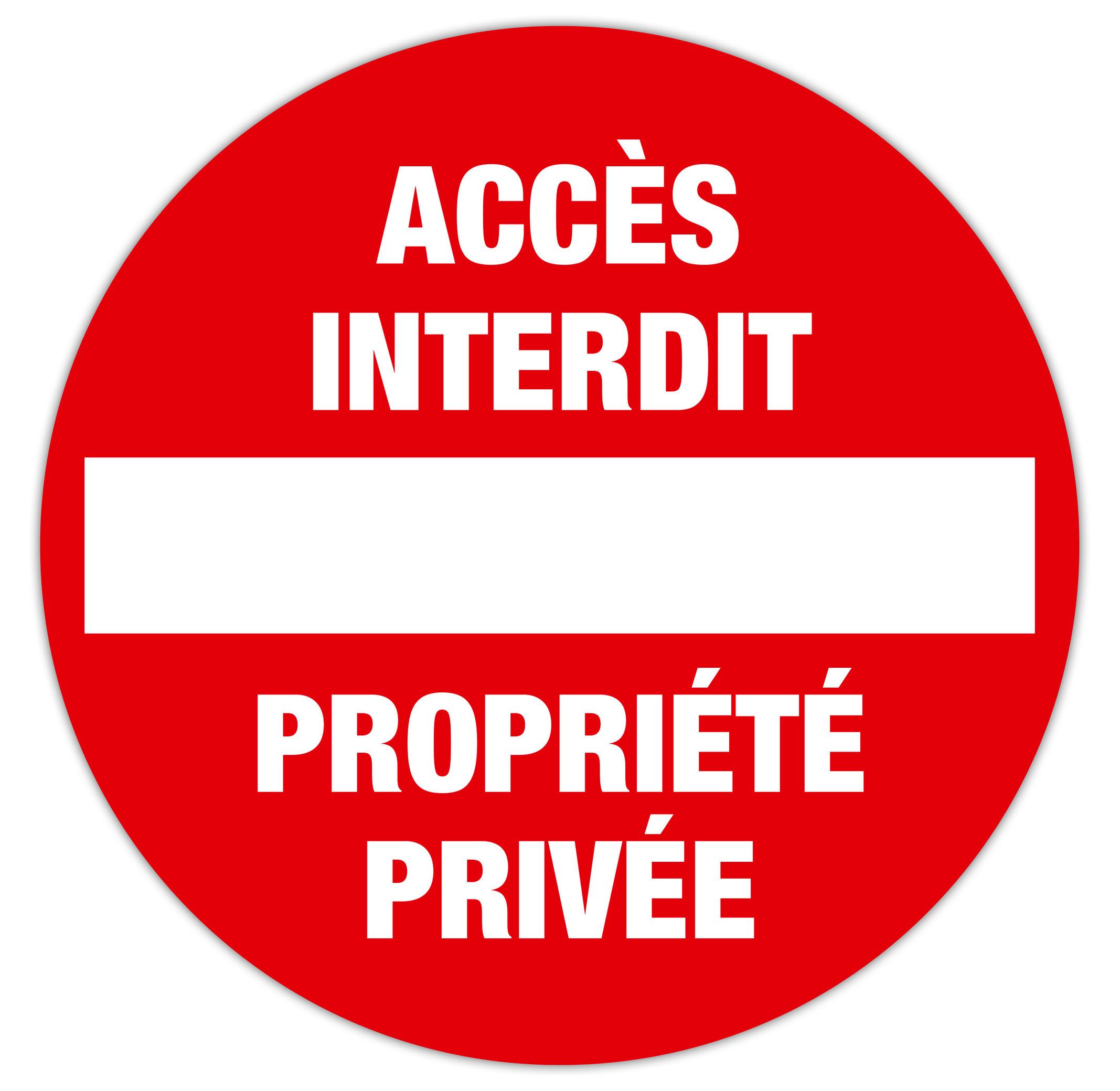 Exacompta Panneau polypropylène non adhésif Accès interdit propriété privée polypropylène 20 cm  