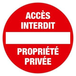 Exacompta Panneau polypropylène non adhésif Accès interdit propriété privée polypropylène 20 cm  