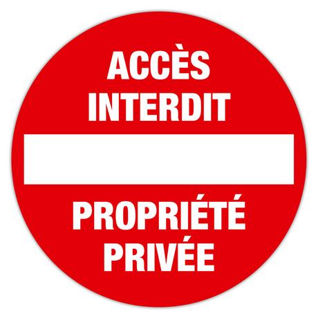 Exacompta Panneau polypropylène non adhésif Accès interdit propriété privée polypropylène 20 cm  