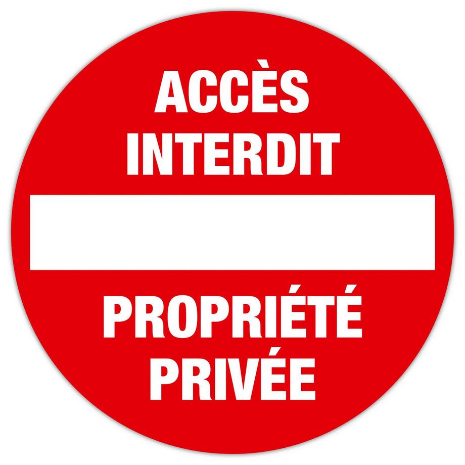Schild Zutritt verboten 20 cm FR