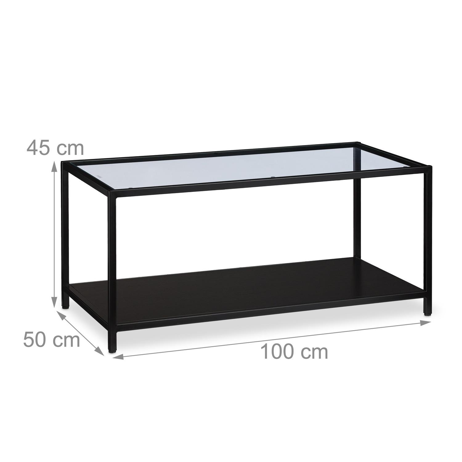 B2X Couchtisch mit Glasplatte  