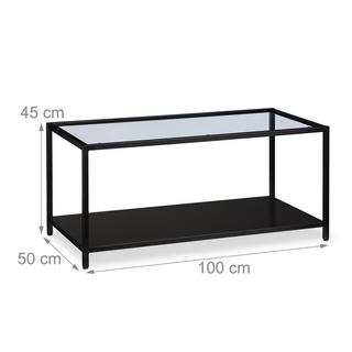 B2X Couchtisch mit Glasplatte  