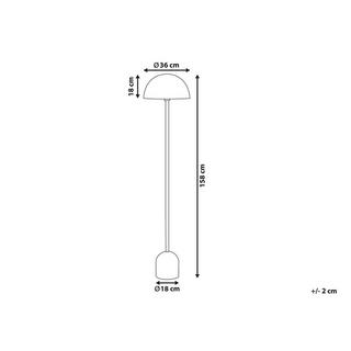 Beliani Lampadaire en Acier Moderne MACASIA  