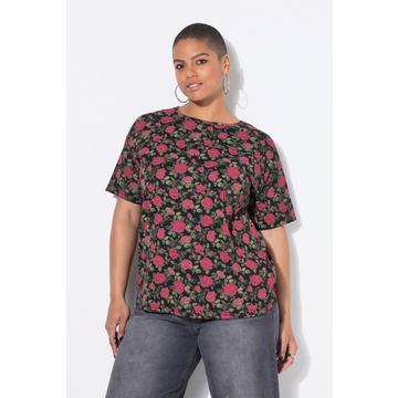 T-Shirt, oversized, Roses, Halbarm