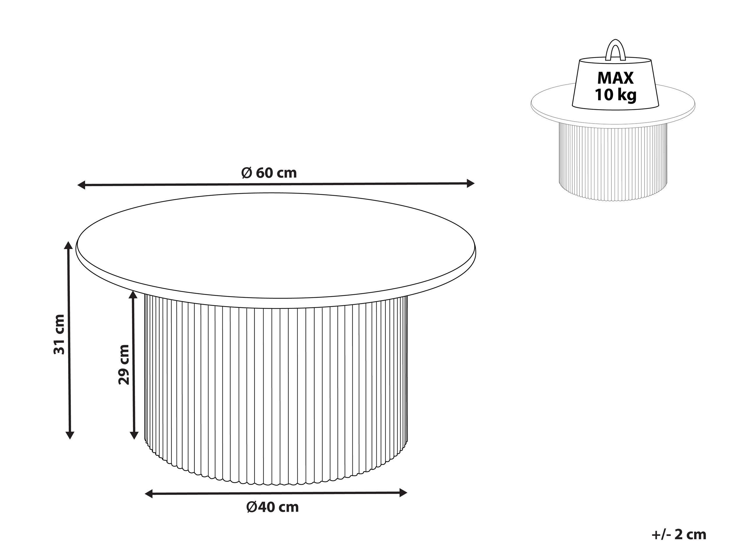 Beliani Table basse en MDF Moderne OLLIE  