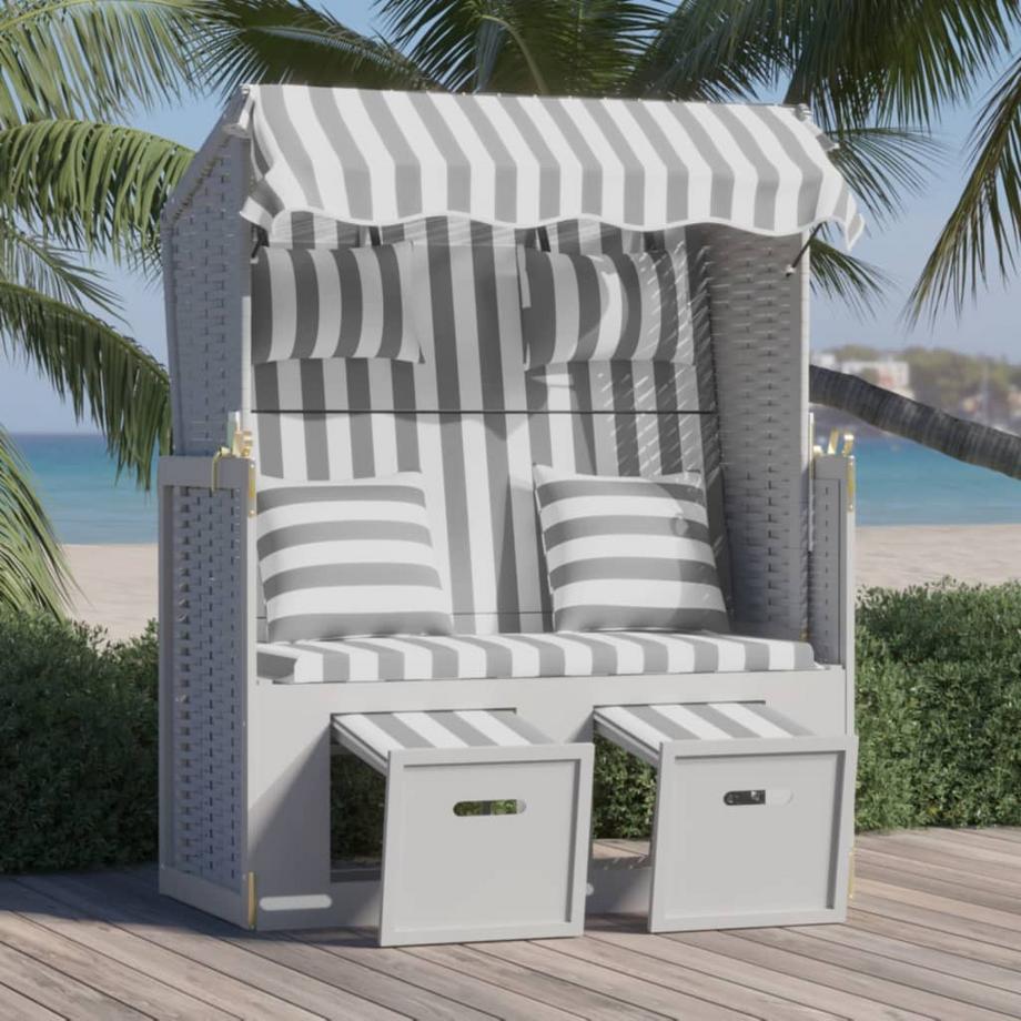 VidaXL Strandkorb rotin synthétique  