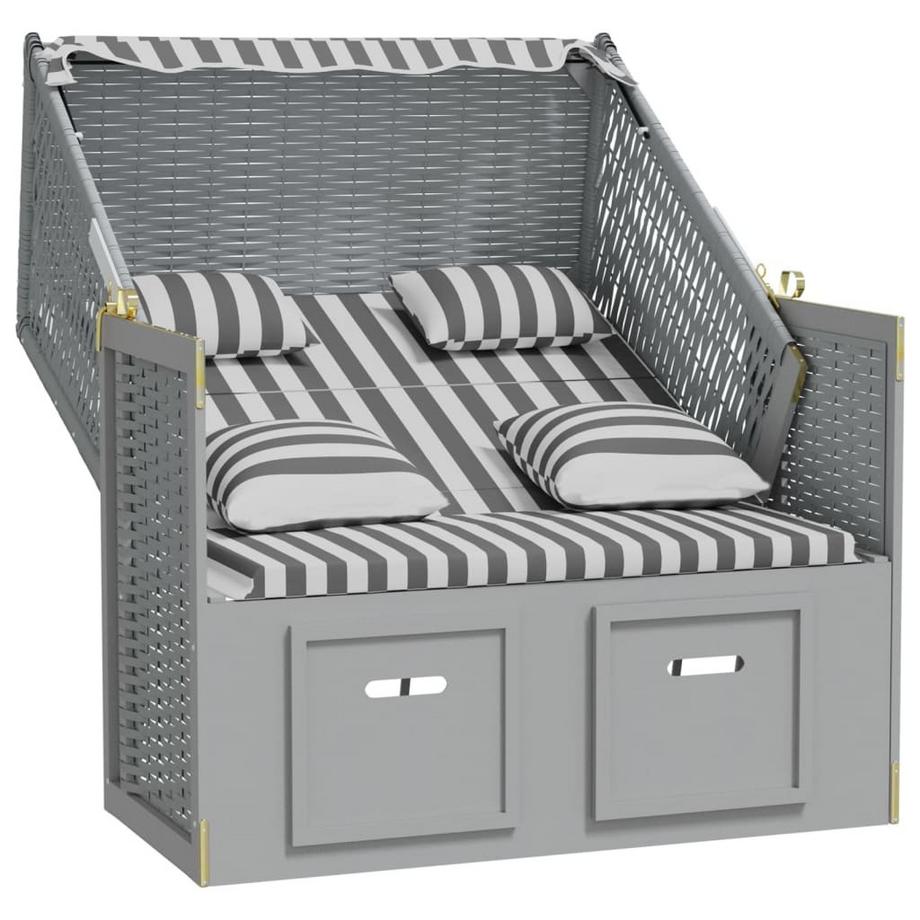 VidaXL Strandkorb rotin synthétique  