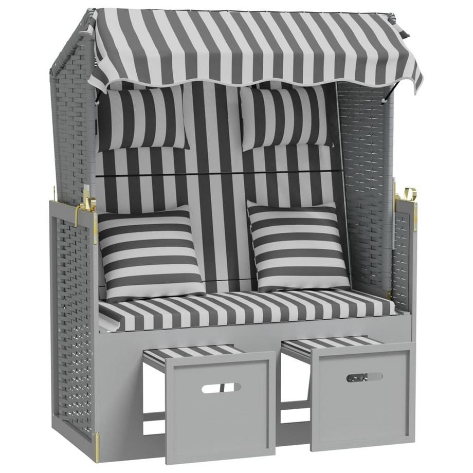 VidaXL Strandkorb rotin synthétique  