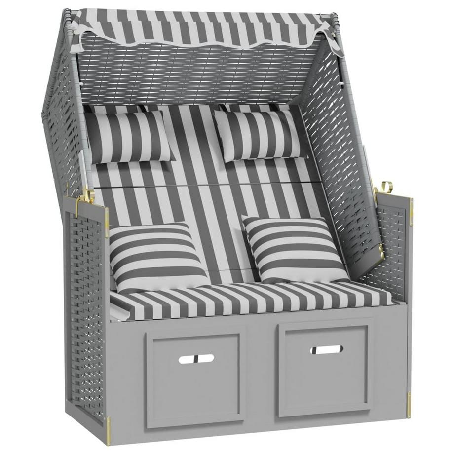 Strandkorb rotin synthétique