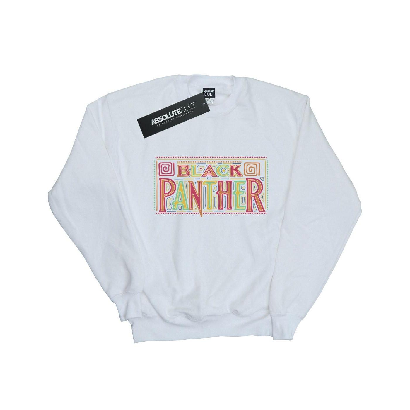 Image of Black Panther Tribal Logo Sweatshirt Mädchen Weiss 116