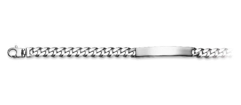 Image of Plaketten-armband Silber 925 Panzer, 7.2mm, 19cm Damen Silber 19cm