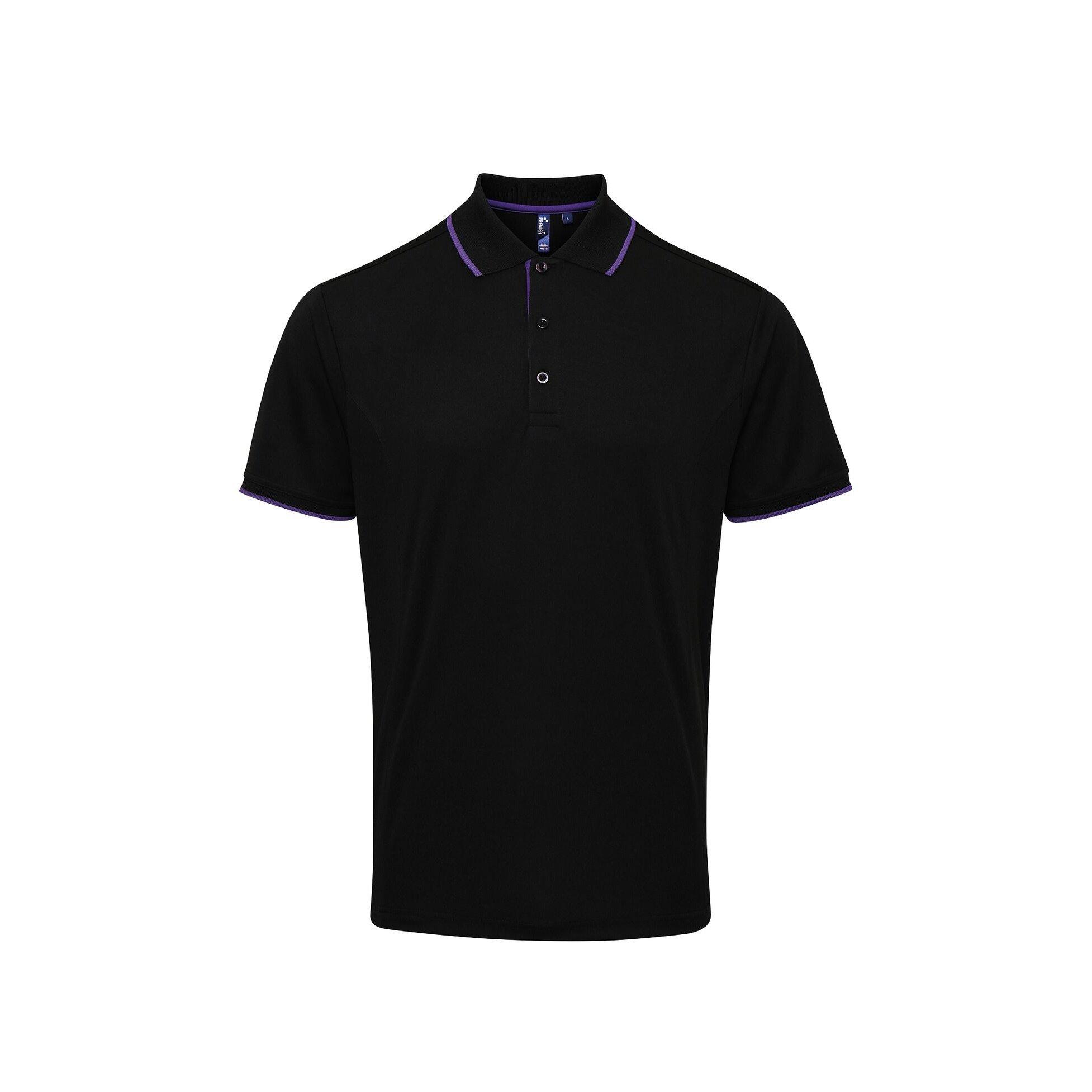 PREMIER  Kontrast Coolchecker Polo Shirt 