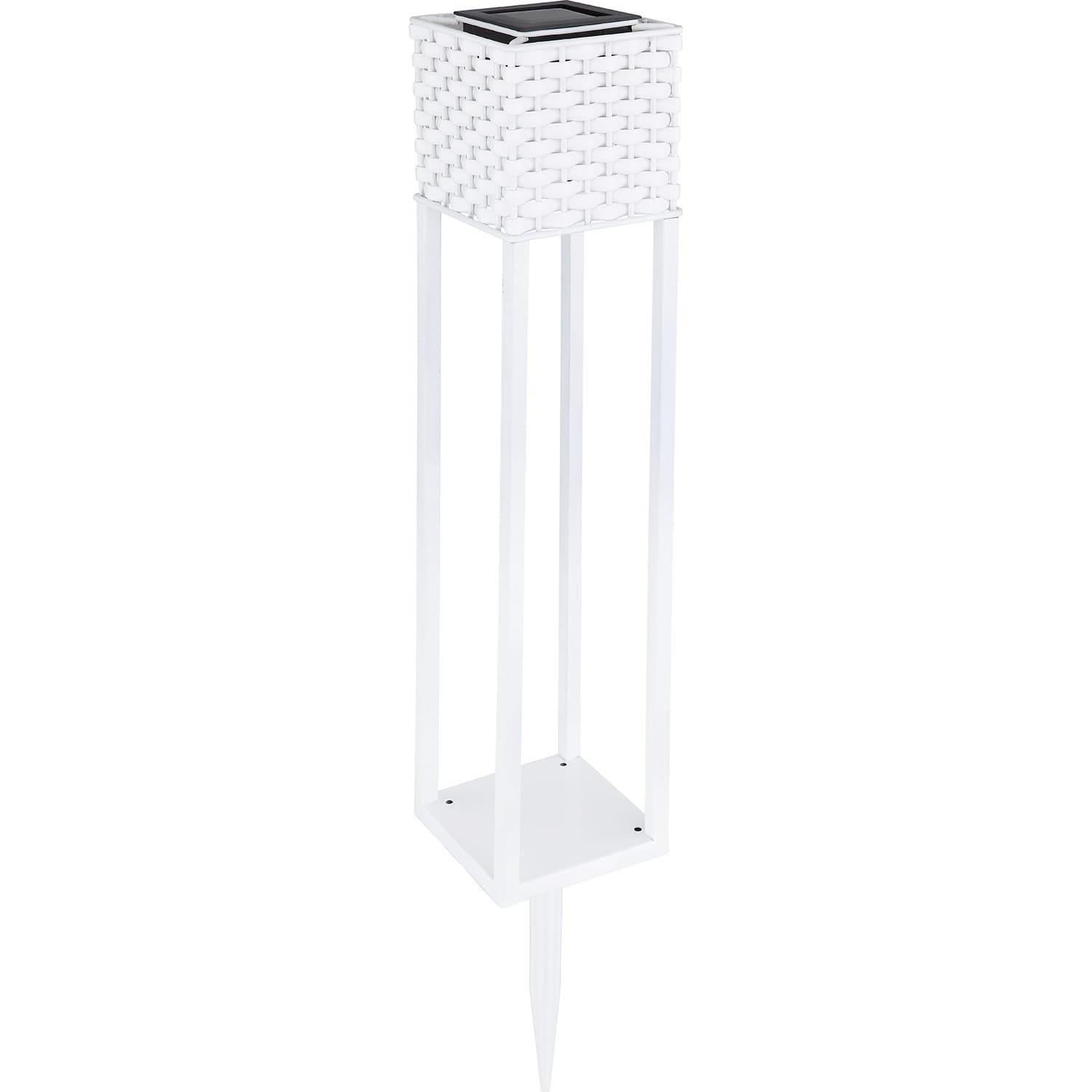 mutoni  Lampe solaire rotin blanc 1xLED 