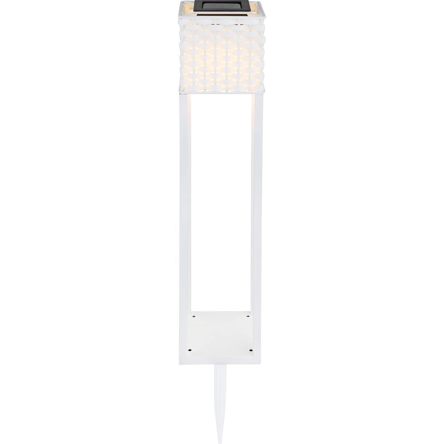 mutoni  Lampe solaire rotin blanc 1xLED 