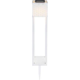 mutoni  Lampe solaire rotin blanc 1xLED 