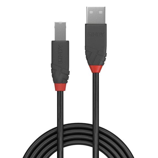 LINDY  36675 USB Kabel 5 m USB 2.0 USB A USB B Schwarz 