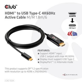 CLUB 3D  Kabel CAC-1334 HDMI - USB Type-C 
