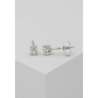 MUAU Schmuck  Clous d'oreilles solitaire 4 poignées en or blanc 750 diamants 0,25ct. 4,5mm 