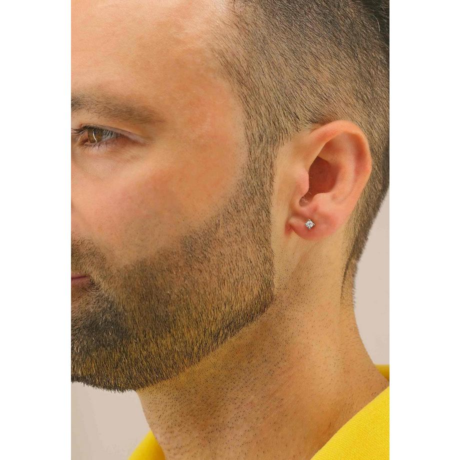 MUAU Schmuck  Solitär Ohrstecker 4-Griff-Fassung Weissgold 750 Brillanten 0.25ct. 4.5mm 