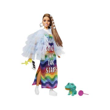 Barbie Puppe Extra - Im Regenbogenkleid