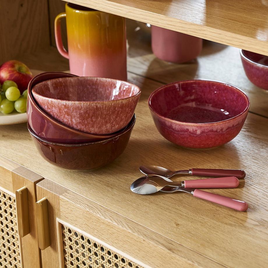 La Redoute Intérieurs Set aus 4 Schalen aus Steingut mit reaktiver Glasur  