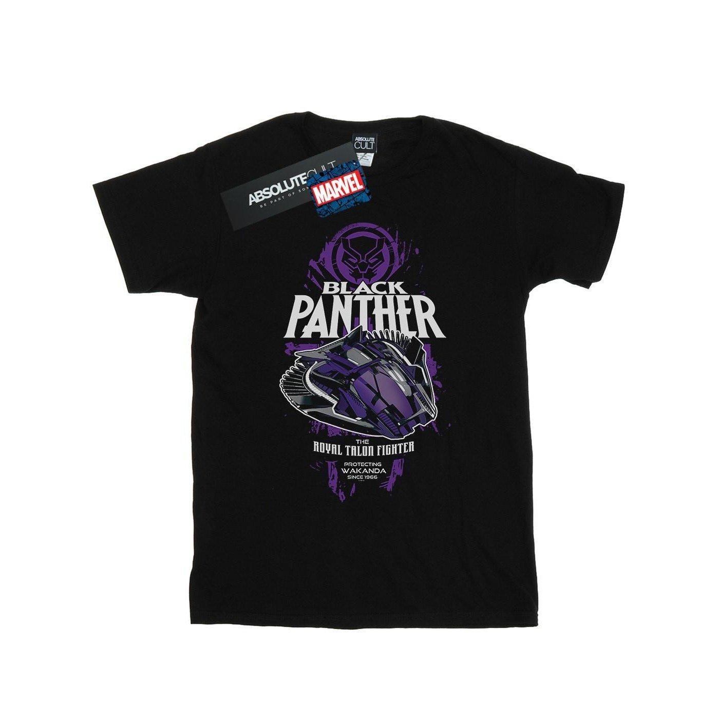 Image of Black Panther Talon Fighter Badge Tshirt Herren Schwarz S