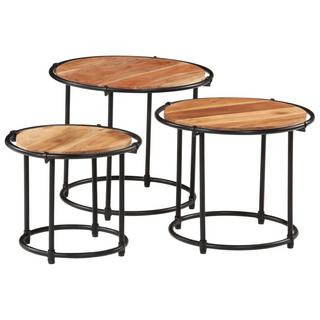 VidaXL  Table gigogne bois 